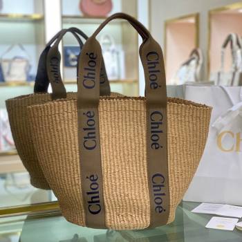 Chloe Large Woody Basket Bag Brown/Beige 2021 04 (NA-21082806)