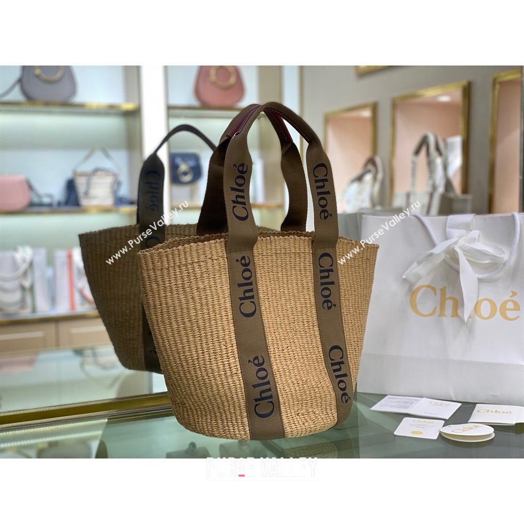 Chloe Large Woody Basket Bag Brown/Beige 2021 04 (NA-21082806)
