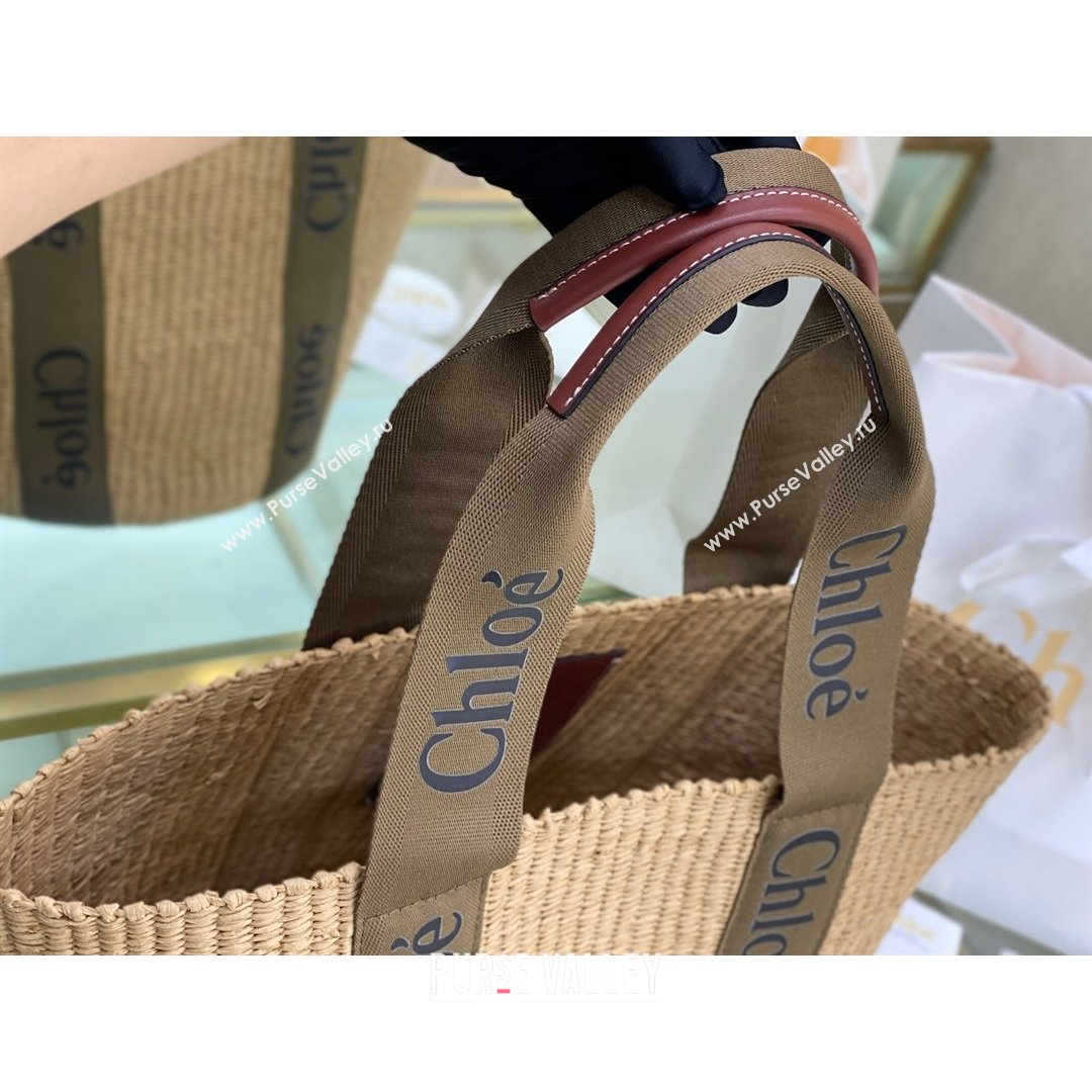 Chloe Large Woody Basket Bag Brown/Beige 2021 04 (NA-21082806)