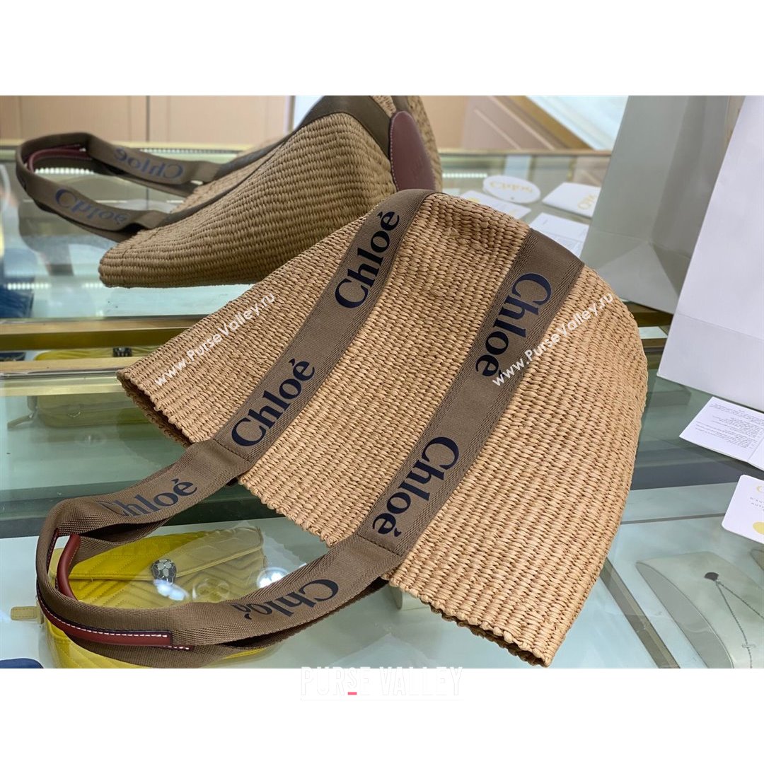Chloe Large Woody Basket Bag Brown/Beige 2021 04 (NA-21082806)