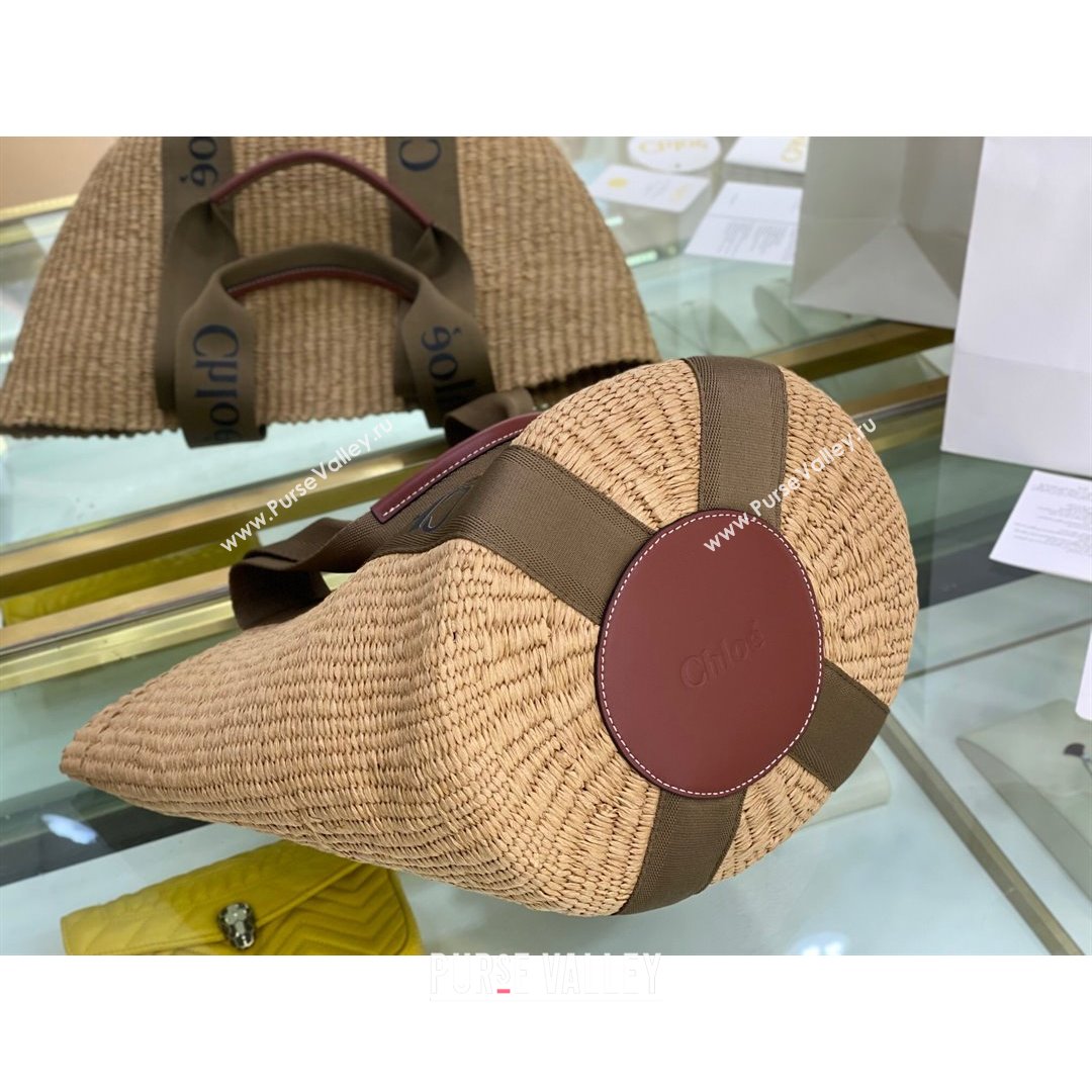 Chloe Large Woody Basket Bag Brown/Beige 2021 04 (NA-21082806)