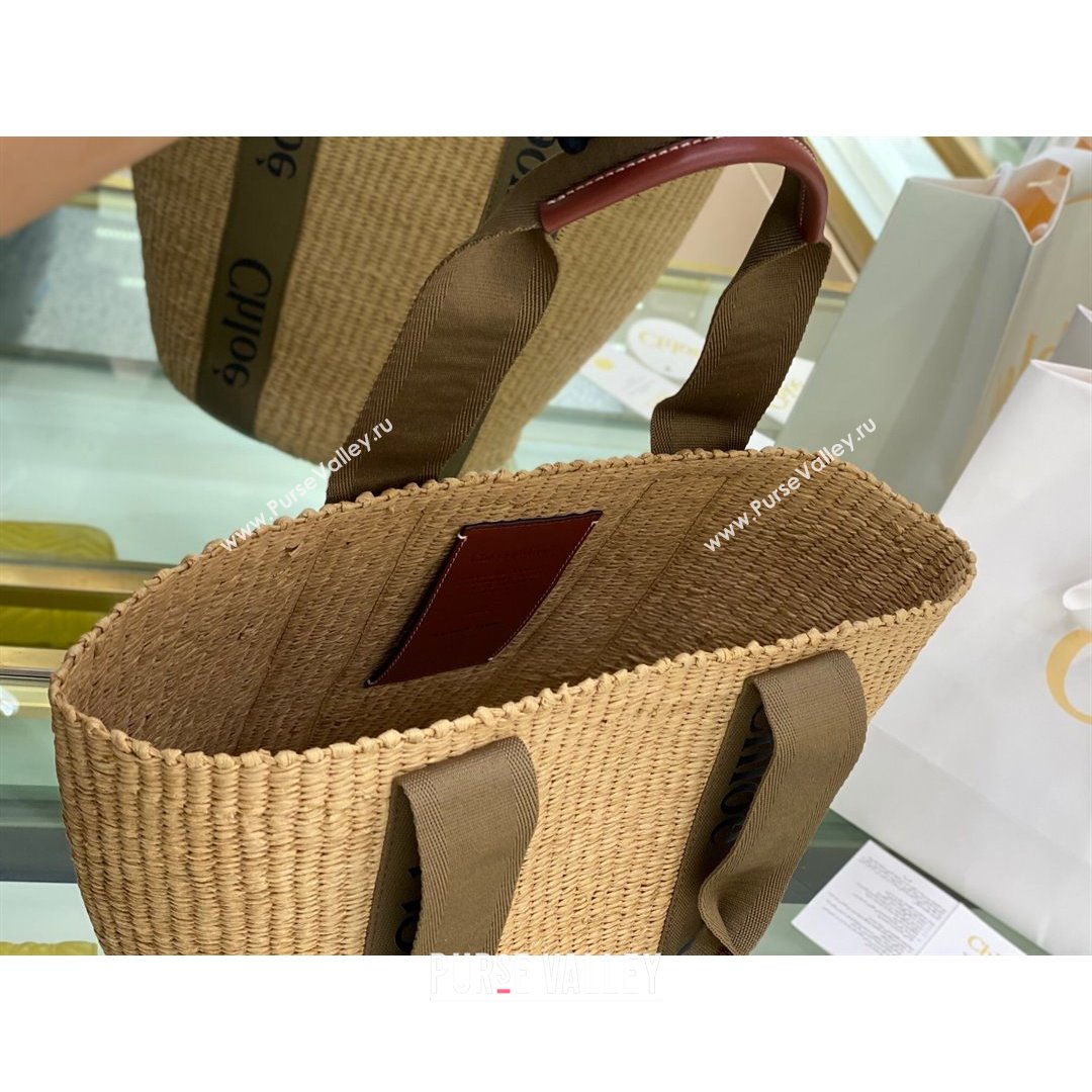 Chloe Large Woody Basket Bag Brown/Beige 2021 04 (NA-21082806)