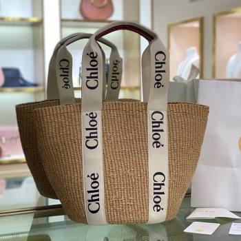 Chloe Large Woody Basket Bag White/Beige 2021 05 (NA-21082807)