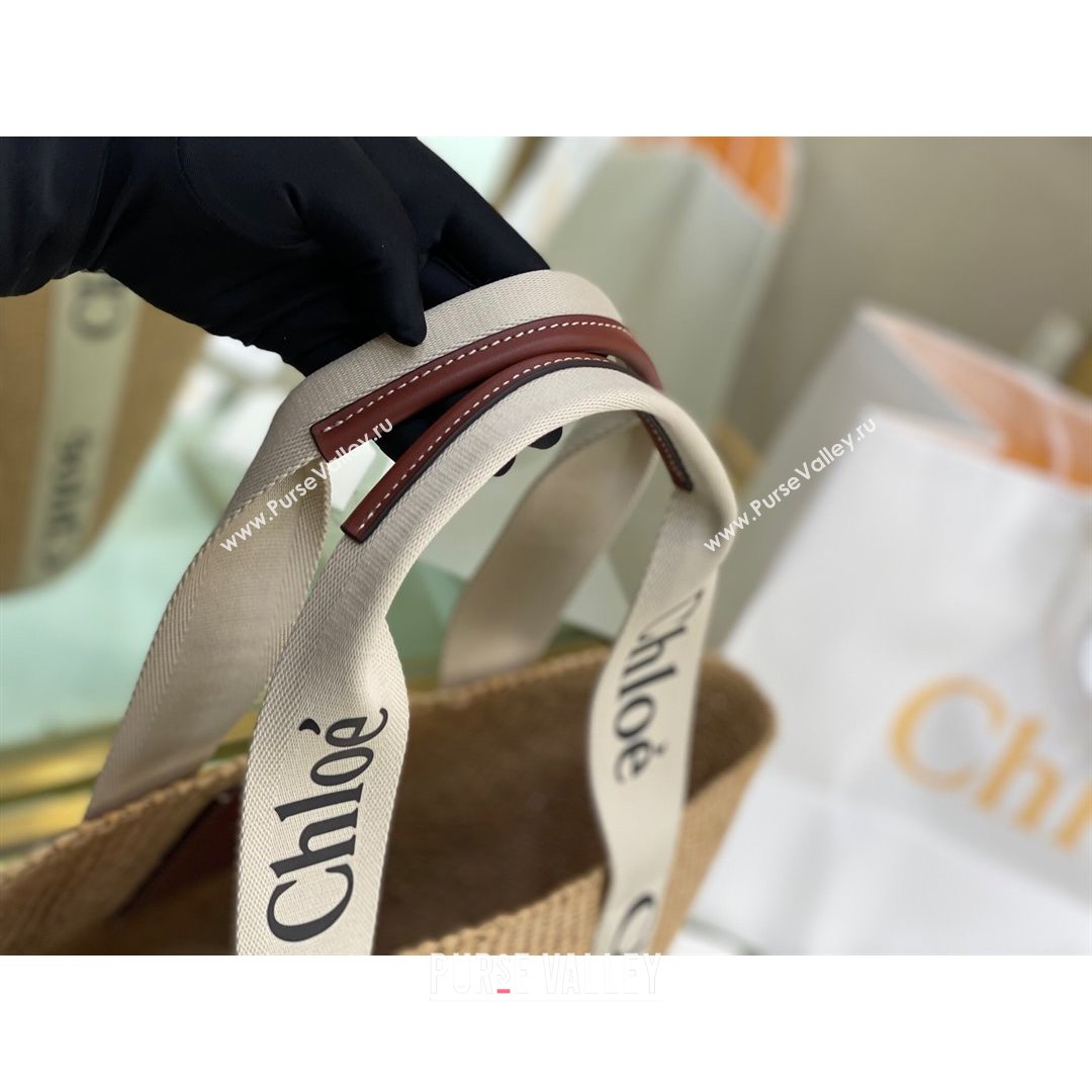 Chloe Large Woody Basket Bag White/Beige 2021 05 (NA-21082807)