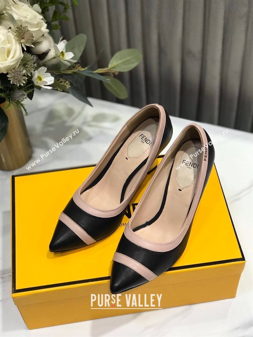 Fendi Colibri Calfskin Pumps 9.5cm Black 2020 (MD-20122146)