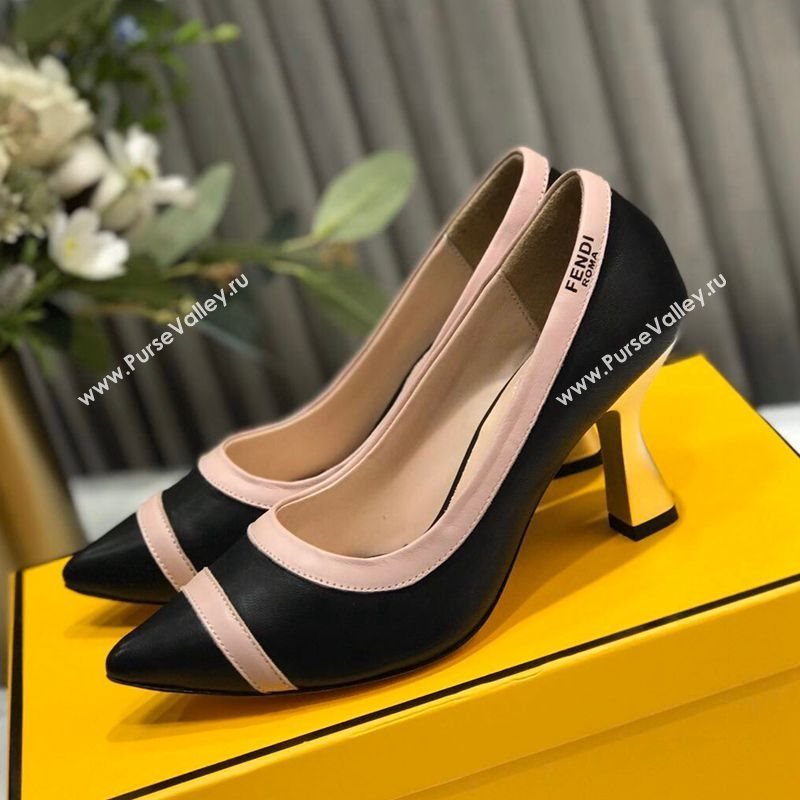 Fendi Colibri Calfskin Pumps 9.5cm Black 2020 (MD-20122146)