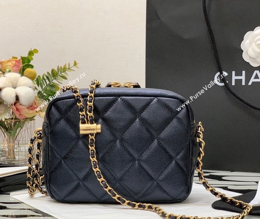 Chanel Iridescent Grained Calfskin Camera Bag AS2856 Black 2021 (XING-21101271)