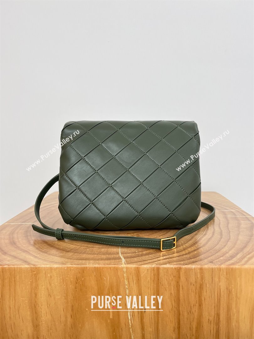 Loewe Puffer Goya in Pleated Shiny Nappa Lambskin 9076 Bottle Green 2024 Top (KE-24090201)