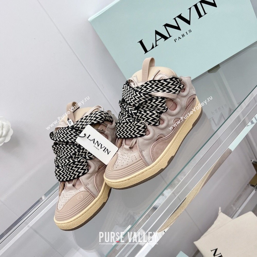 Lanvin Leather Curb Sneakers L110127 Beige 2023 Top (KL-23110127)