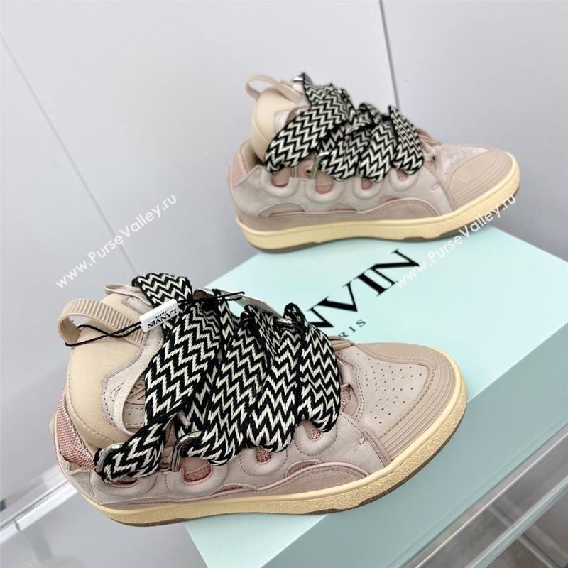 Lanvin Leather Curb Sneakers L110127 Beige 2023 Top (KL-23110127)