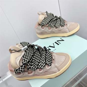 Lanvin Leather Curb Sneakers L110127 Beige 2023 Top (KL-23110127)