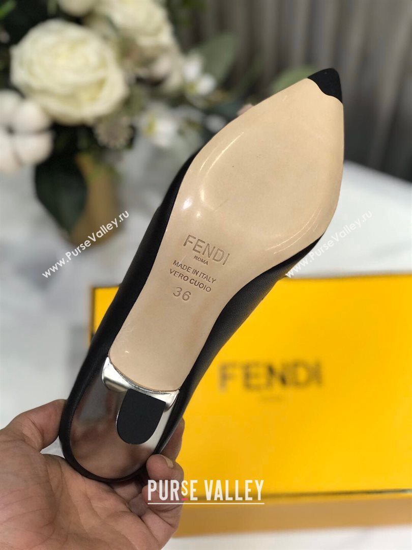 Fendi Colibri Calfskin Pumps 5.5cm Black 2020 (MD-20122147)