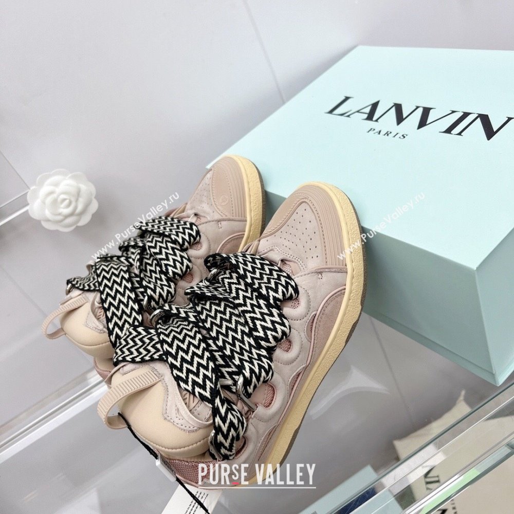 Lanvin Leather Curb Sneakers L110127 Beige 2023 Top (KL-23110127)