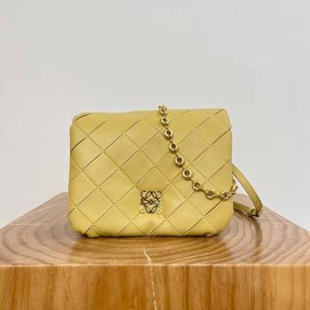 Loewe Puffer Goya in Pleated Shiny Nappa Lambskin 9076 Yellow 2024 Top (KR-24090203)