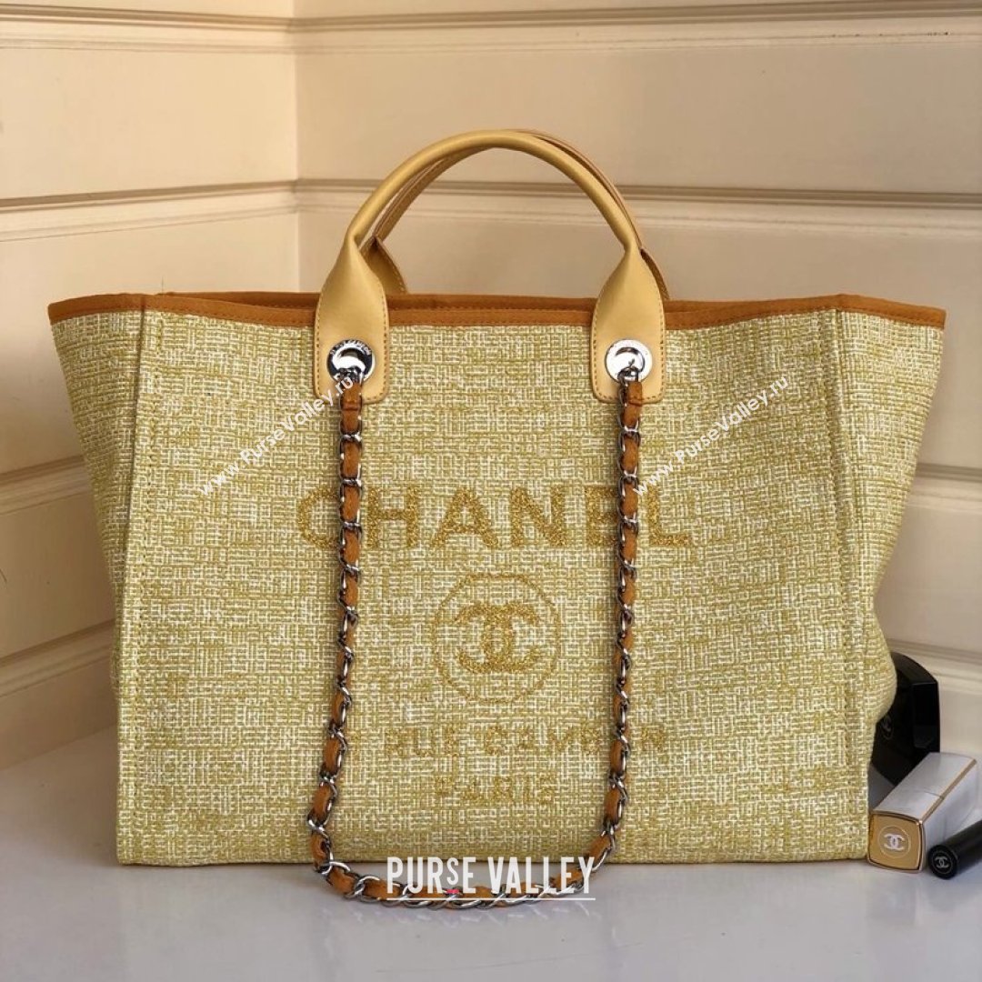 Chanel Deauville Large Shopping Bag Yellow 2021 02 (YD-21082831)