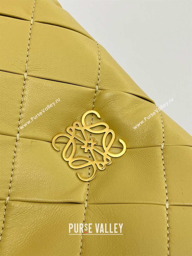 Loewe Puffer Goya in Pleated Shiny Nappa Lambskin 9076 Yellow 2024 Top (KR-24090203)