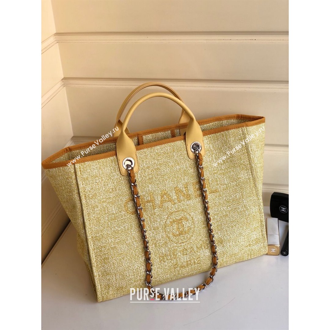 Chanel Deauville Large Shopping Bag Yellow 2021 02 (YD-21082831)