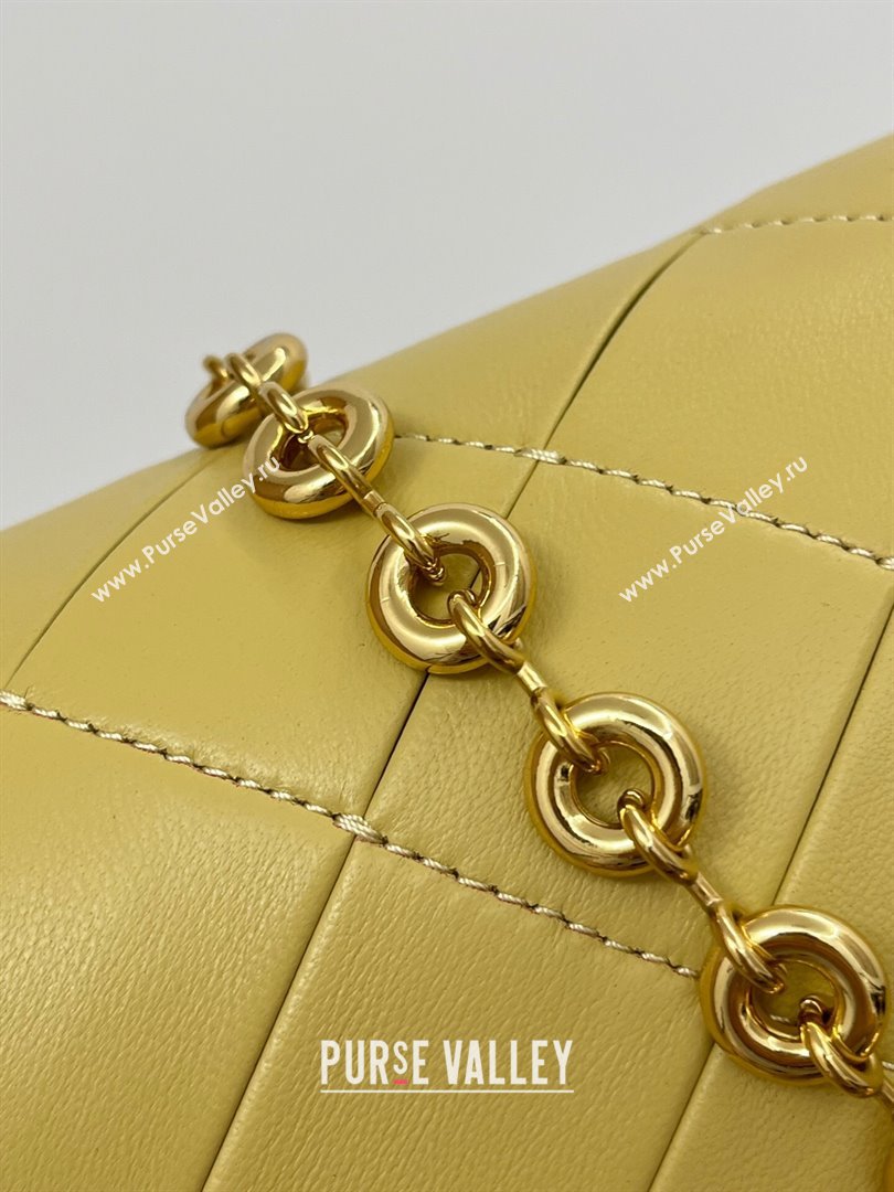 Loewe Puffer Goya in Pleated Shiny Nappa Lambskin 9076 Yellow 2024 Top (KR-24090203)