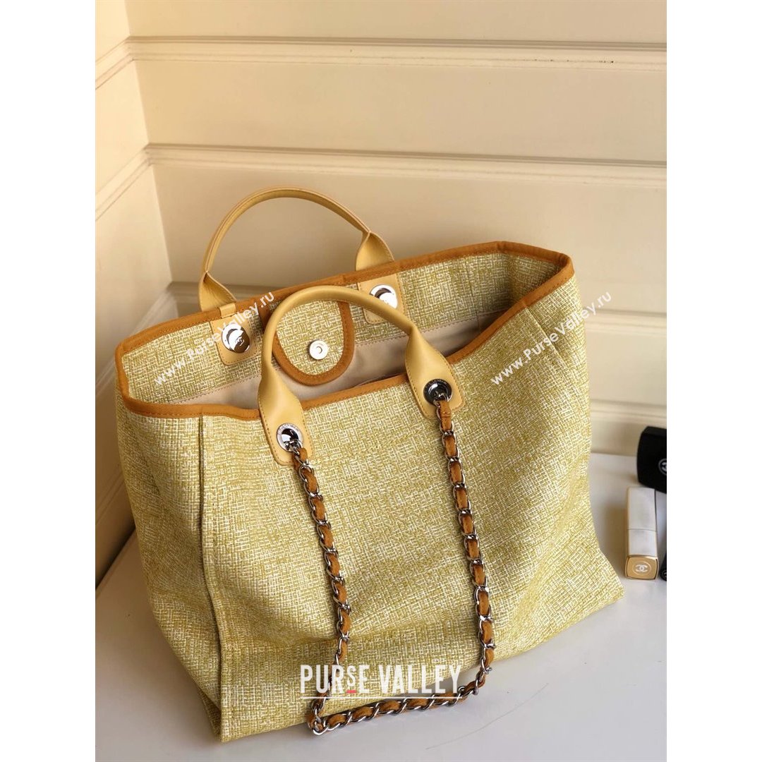 Chanel Deauville Large Shopping Bag Yellow 2021 02 (YD-21082831)