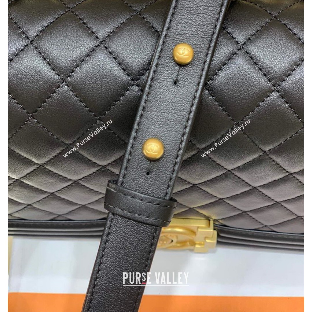 Chanel Quilted Original Incas Calfskin Leather Medium Boy Flap Bag Black/Gold (Top Quality) (SHUNY-210811056)