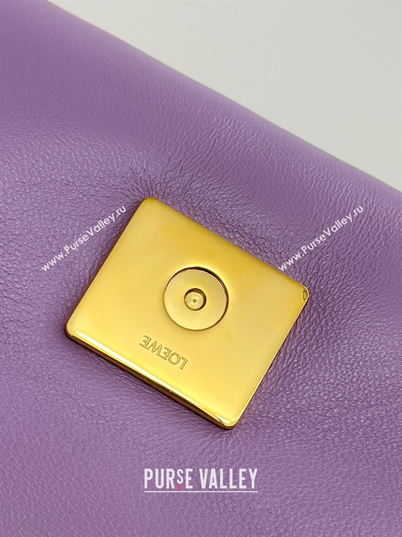 Loewe Puffer Goya in Pleated Shiny Nappa Lambskin 9076 Purple 2024 Top (KE-24090204)