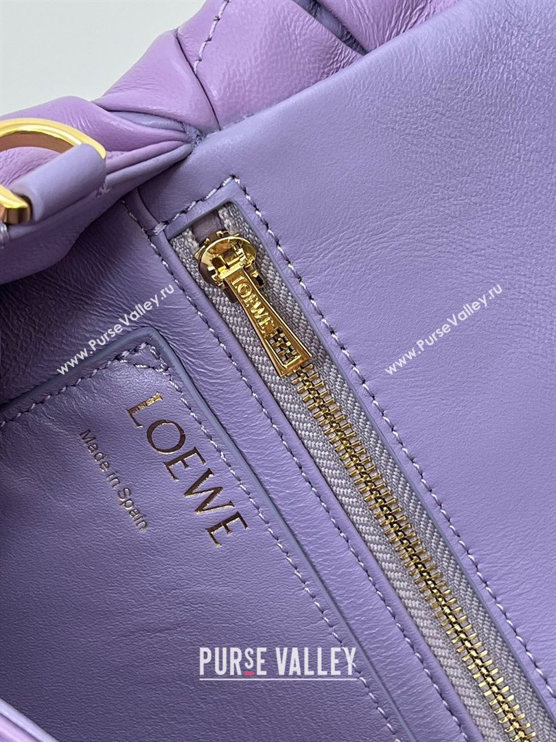 Loewe Puffer Goya in Pleated Shiny Nappa Lambskin 9076 Purple 2024 Top (KE-24090204)