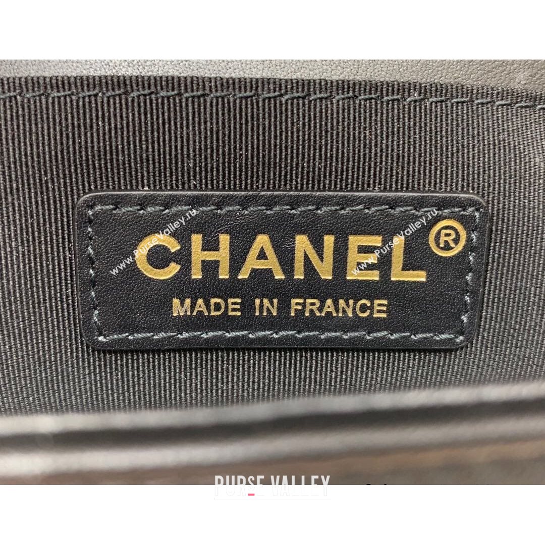 Chanel Quilted Original Lambskin Leather Small Boy Flap Bag Black/Gold (Top Quality) (SHUNY-210811063)