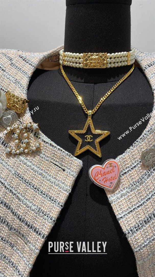 Chanel Star Chain Necklace CH12936 Gold 2024 (YF-24012936)