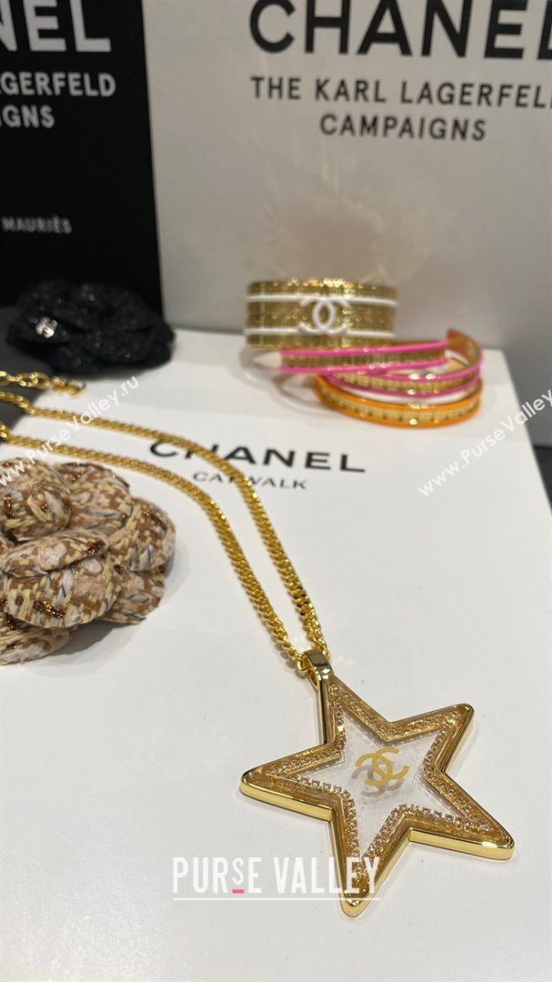 Chanel Star Chain Necklace CH12936 Gold 2024 (YF-24012936)