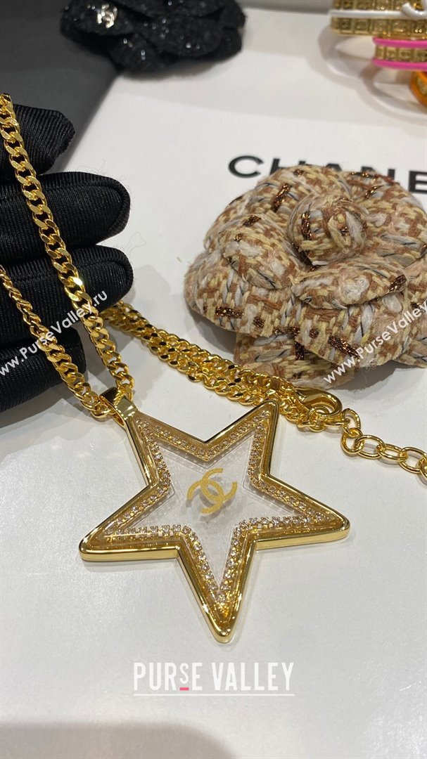 Chanel Star Chain Necklace CH12936 Gold 2024 (YF-24012936)