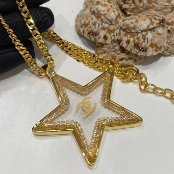 Chanel Star Chain Necklace CH12936 Gold 2024 (YF-24012936)