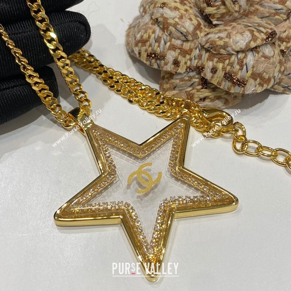 Chanel Star Chain Necklace CH12936 Gold 2024 (YF-24012936)