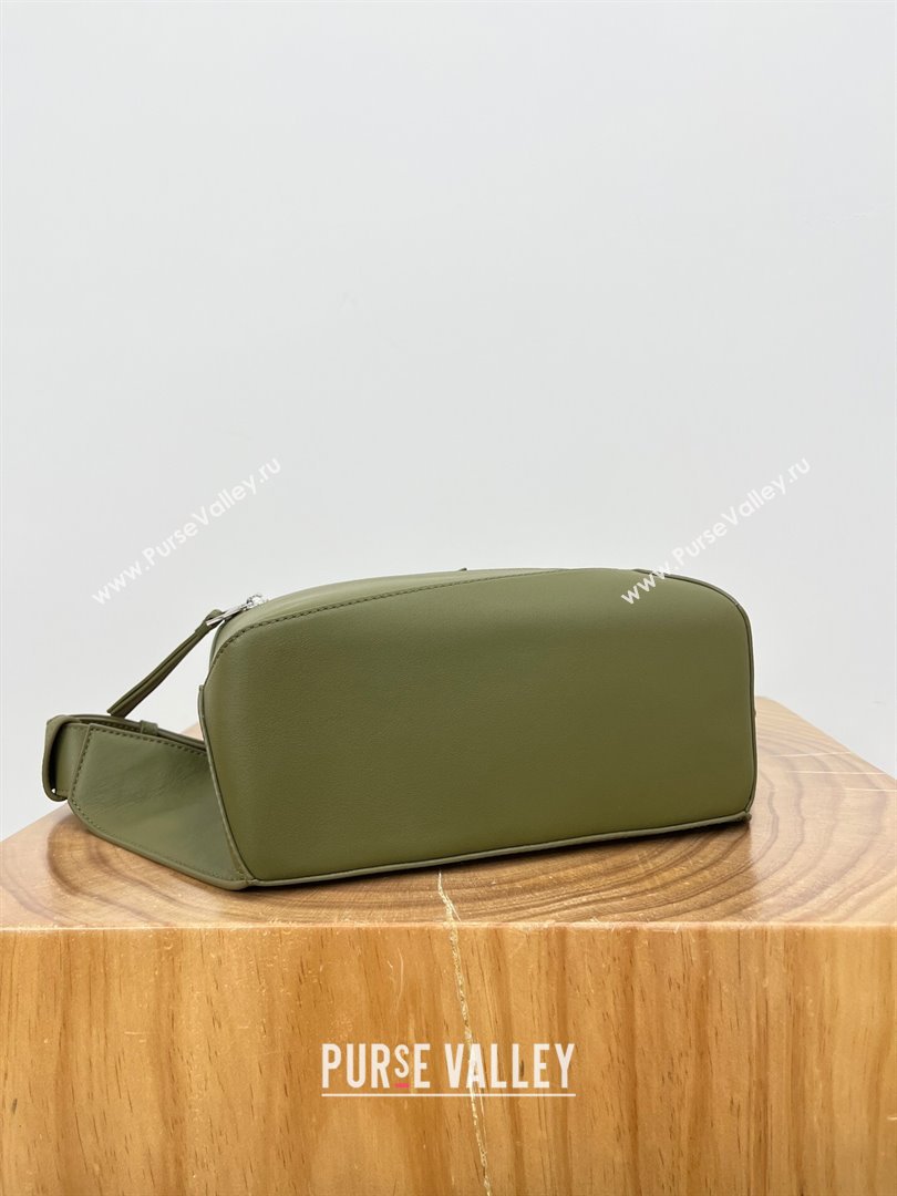 Loewe Small Puzzle Bumbag in Classic Calfskin 9114 Oliver Green 2024 Top (KE-24090205)