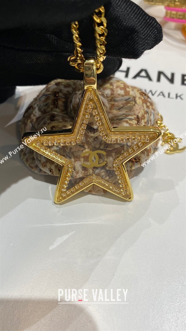 Chanel Star Chain Necklace CH12936 Gold 2024 (YF-24012936)