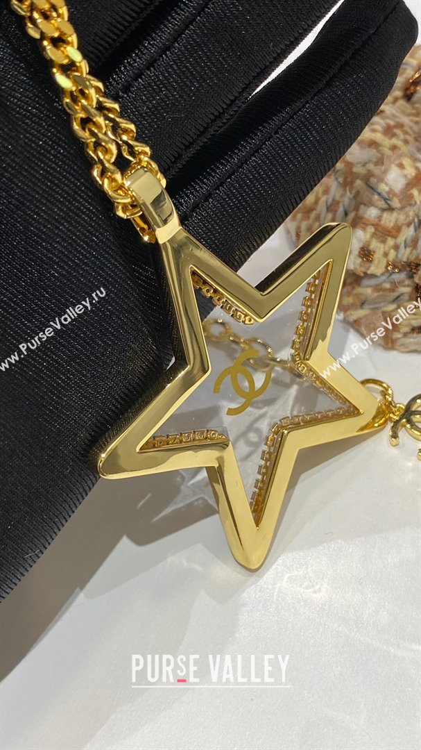 Chanel Star Chain Necklace CH12936 Gold 2024 (YF-24012936)