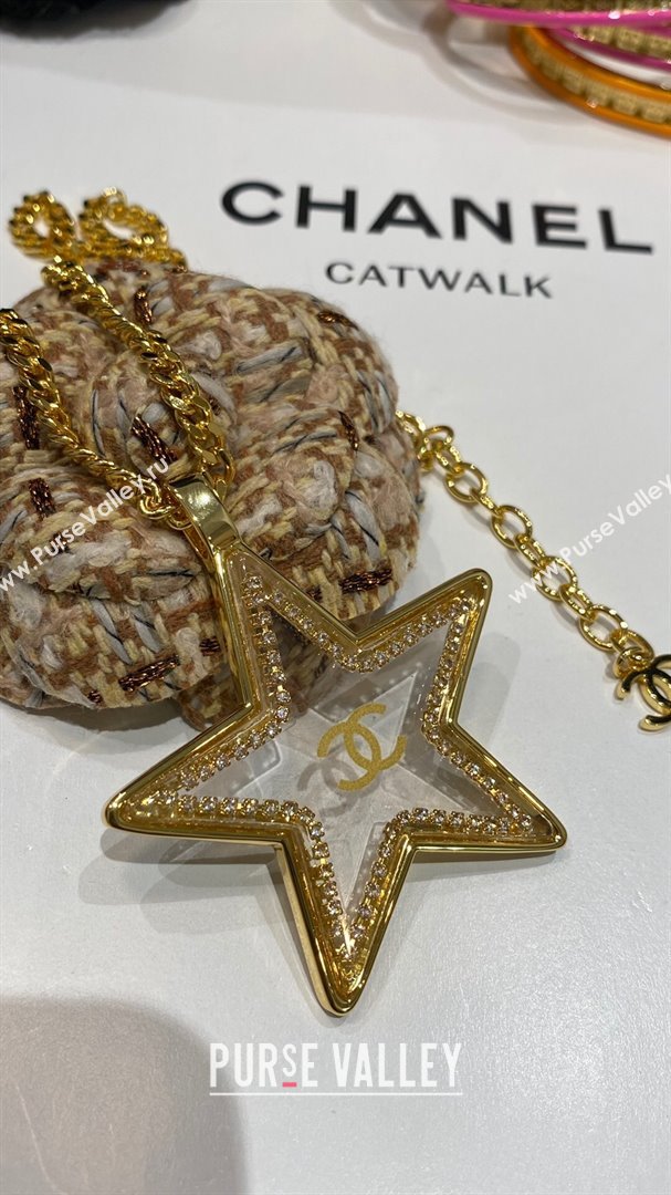 Chanel Star Chain Necklace CH12936 Gold 2024 (YF-24012936)