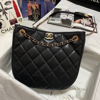 Chanel Calfskin Hobo Bag AS2724 Black 2021 (KAIS-21101274)