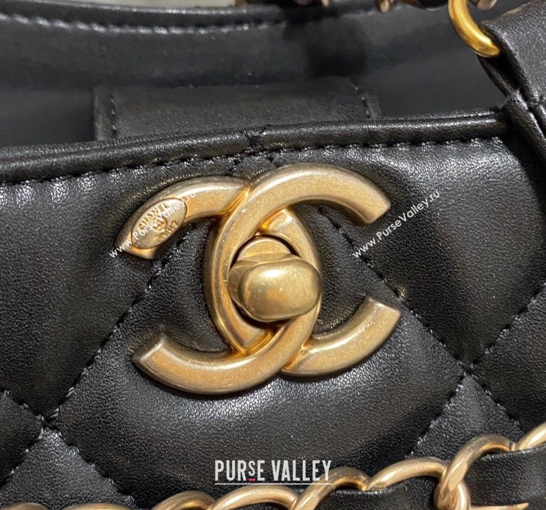 Chanel Calfskin Hobo Bag AS2724 Black 2021 (KAIS-21101274)