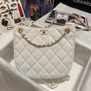 Chanel Calfskin Hobo Bag AS2724 White 2021 (KAIS-21101275)
