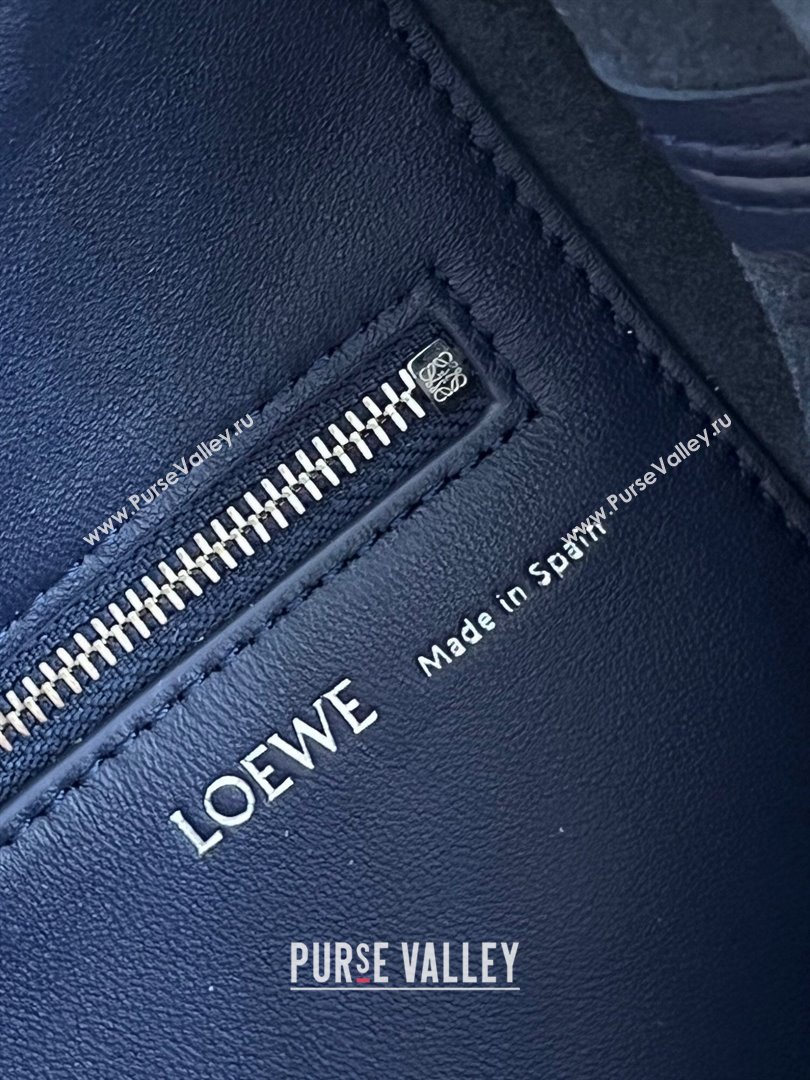 Loewe Small Squeeze Bag in Mellow Nappa Lambskin 9042 Abyss Blue 2024 Top (KE-24090207)