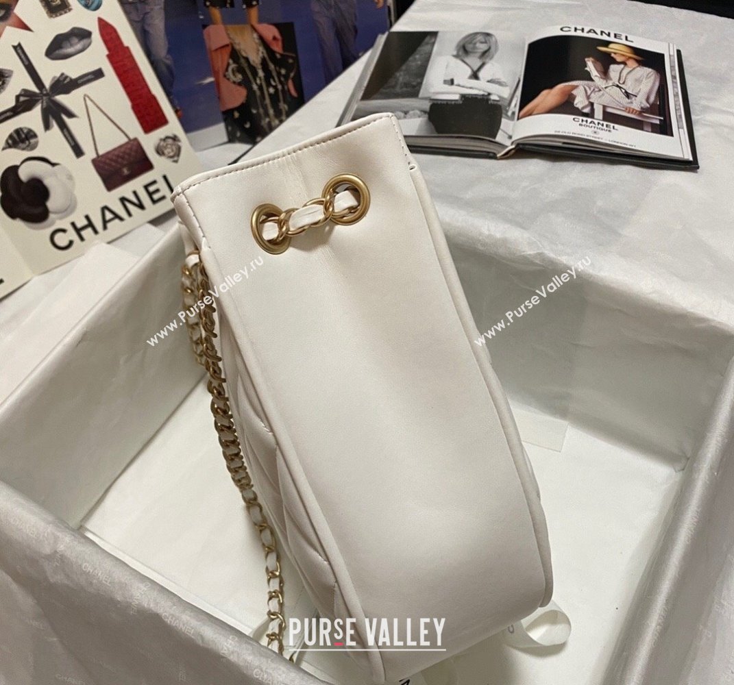 Chanel Calfskin Hobo Bag AS2724 White 2021 (KAIS-21101275)