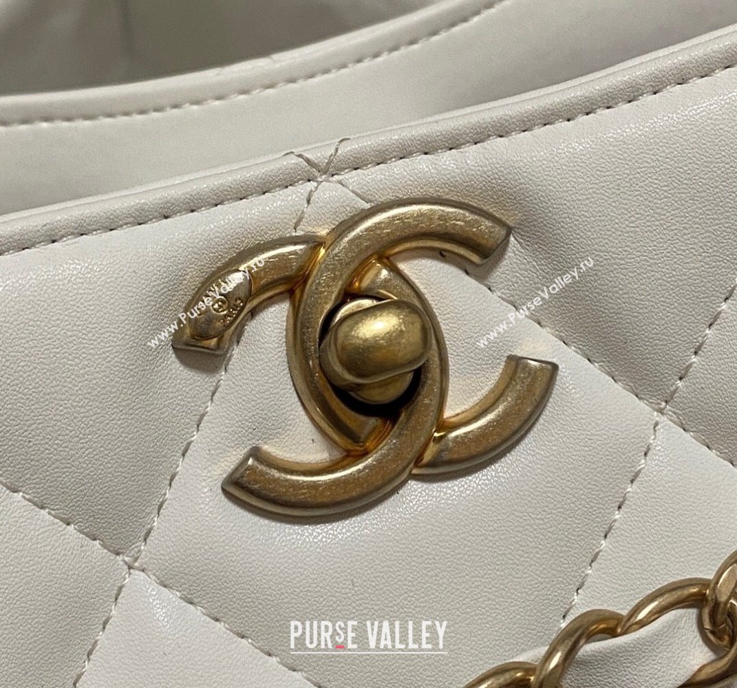 Chanel Calfskin Hobo Bag AS2724 White 2021 (KAIS-21101275)