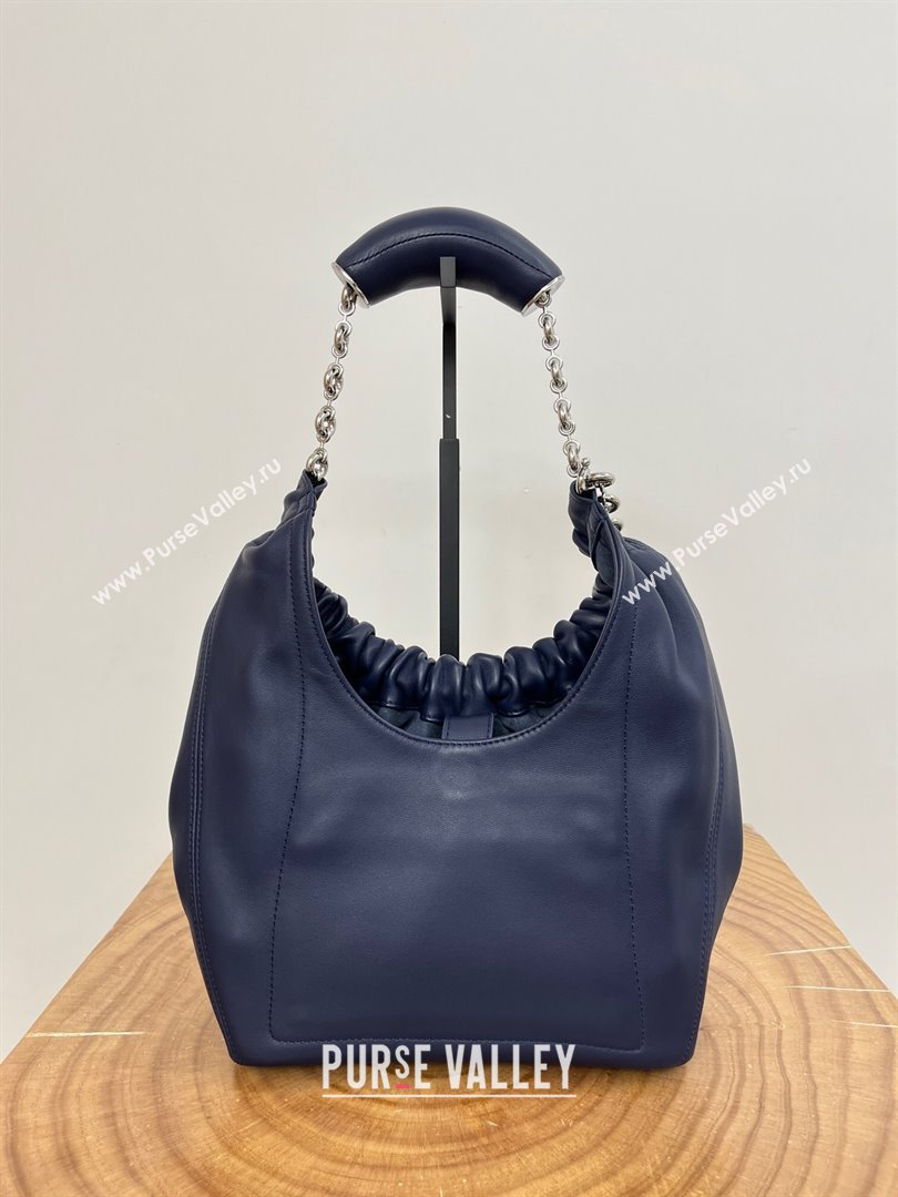 Loewe Small Squeeze Bag in Mellow Nappa Lambskin 9042 Abyss Blue 2024 Top (KE-24090207)