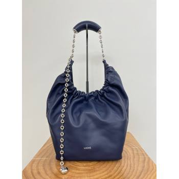 Loewe Medium Squeeze Bag in Mellow Nappa Lambskin 9041 Abyss Blue 2024 Top (KE-24090208)