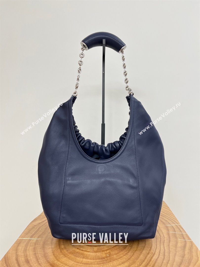 Loewe Medium Squeeze Bag in Mellow Nappa Lambskin 9041 Abyss Blue 2024 Top (KE-24090208)