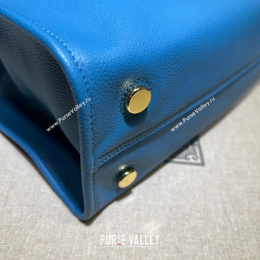 Gucci Leather Small Tote Bag with Gucci logo 674822 Blue 2022 (DLH-22011729)
