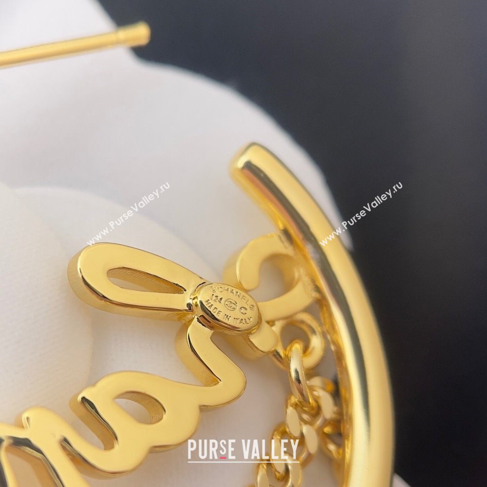 Chanel Hoop Earrings CH12941 Gold 2024 (YF-24012941)