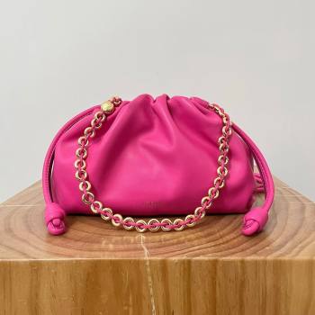 Loewe Medium Flamenco Purse in Mellow Nappa Lambskin 9057 Fluorescent Pink 2024 Top (KE-24090211)