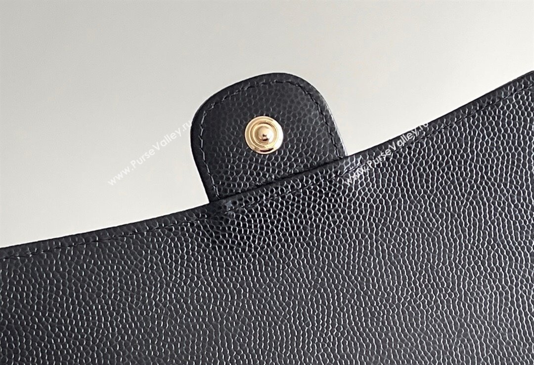 Chanel Grained Calfskin Classic Flap Wallet CH121301 Black 2023 Top (MHE-23121303)