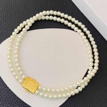 Miu Miu Pearls Necklace M13002 2024 (YF-24013002)